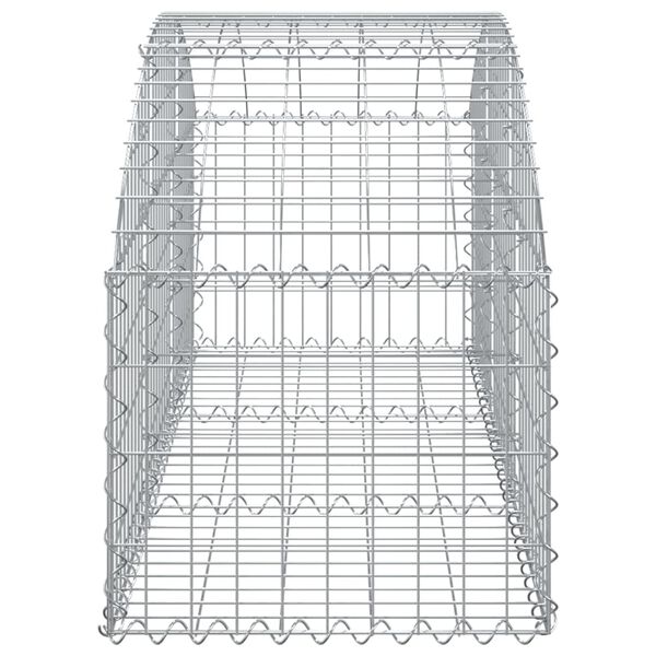 vidaXL Gabione mit Hochbogen 150x50x40/60 cm Verzinktes Eisen
