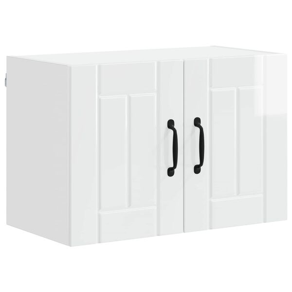vidaXL K&uuml;chenwandschrank Hochglanz Wei&szlig; 60 x 31 x 40 cm Holzwerkstoff