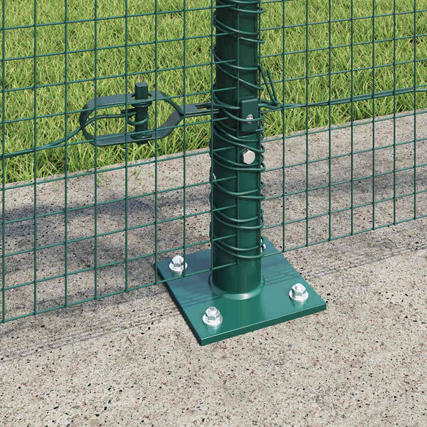 vidaXL Zaunpfosten Gr&uuml;n 50 x 1 m (19 x 19 mm Maschen) Stahl und PVC