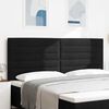 vidaXL LED Kopfteil mit LED-Lichtleisten Schwarz 200 cm Polyester