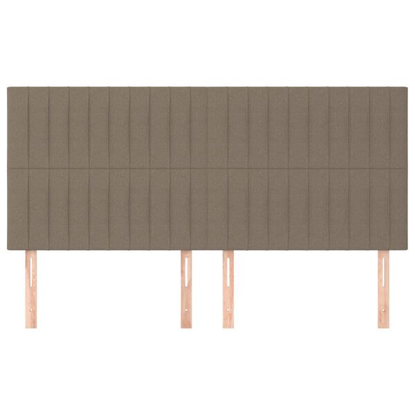 vidaXL Kopfteil Taupe 160x5x118/128 cm Stoff