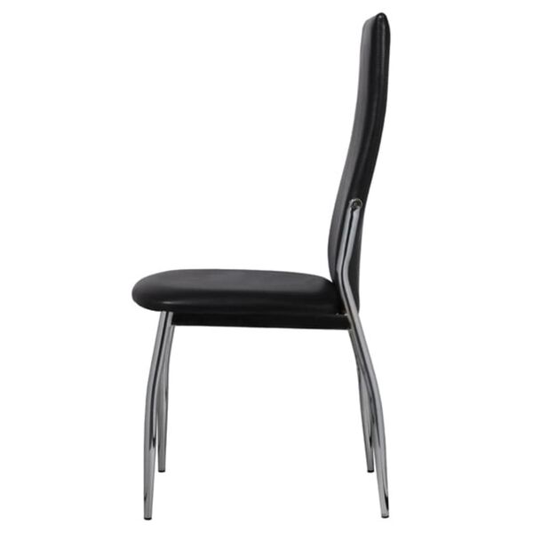 vidaXL Esszimmerst&uuml;hle 6 Stk. Schwarz Kunstleder
