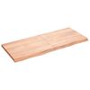vidaXL Waschtischplatte Hellbraun 120x50x(2-4) cm Massivholz Behandelt