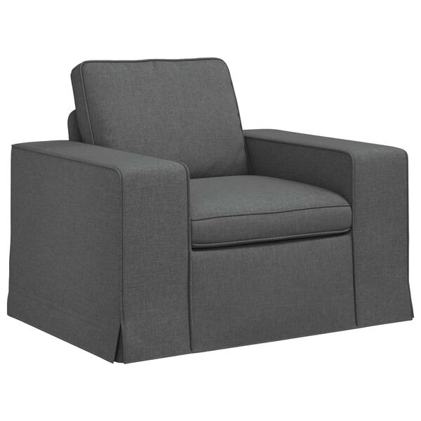 vidaXL Sofa 180cm 2 pcs Dunkelgrau Metall