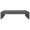 vidaXL Gartenhocker Grau 120x80 cm Massivholz Kiefer