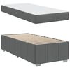 vidaXL Bettrahmen mit Matratze Dunkelgrau 90 x 190 cm Stoff