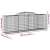 vidaXL Gabionen mit Hochbogen 6 Stk. 300x50x100/120cm Verzinktes Eisen