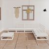 vidaXL 8-tlg. Garten-Lounge-Set Wei&szlig; Massivholz Kiefer
