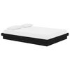 vidaXL Massivholzbett Schwarz 135x190 cm