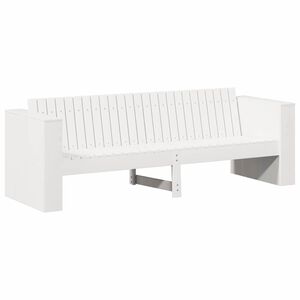 vidaXL Garten-Sofa Weiß 185,5 x 60 x 62 cm Massives Kiefernholz