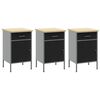 vidaXL Arbeitsschrankset mit Schubladen mit Speicher 8 pcs Schwarz