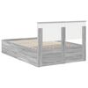 vidaXL Bettrahmen Graues Sonoma 120 x 200 cm Holzwerkstoff