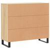 vidaXL Sideboard Sonoma-Eiche 90x34x80 cm Holzwerkstoff