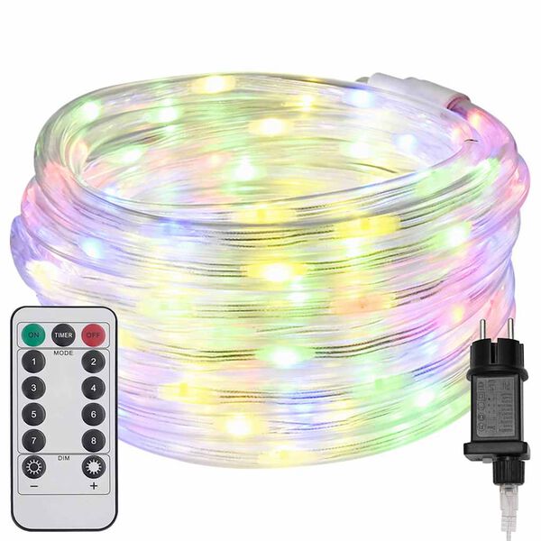 vidaXL Lichtseil mit 1200 LEDs Mehrfarbig 50 m PVC