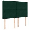 vidaXL Ottoman-Bett mit Matratzen & LEDs Dunkelgr&uuml;n 140x190 cm Samt