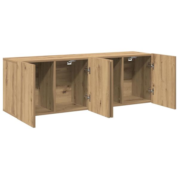 vidaXL TV-Wandschr&auml;nke 2 Stk. Artisan-Eiche 80x30x41 cm