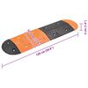 vidaXL Bodenschwelle Gelb & Schwarz 129x32,5 x4 cm Gummi