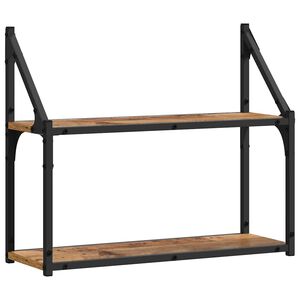 vidaXL Wandregal Wandhalterung Altholz 60 x 21 x 51 cm Holzwerkstoff
