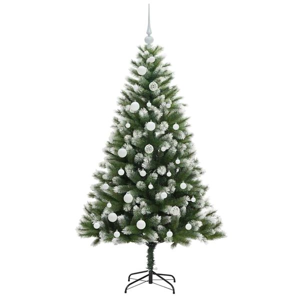 vidaXL K&uuml;nstlicher schwenkbarer Weihnachtsbaum mit flockigem Schnee