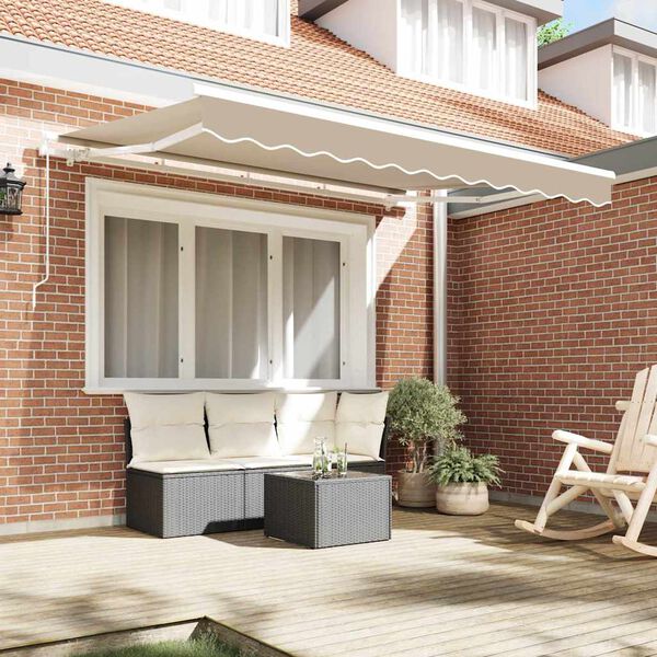 vidaXL Einziehbare Markise Beige 250 x 200 cm Stoff