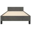vidaXL Bettgestell ohne Matratze Dunkelgrau 100x200 cm Samt