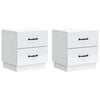 vidaXL Nachttisch 2 pcs Wei&szlig; 43 x 34,5 x 44,5 cm Holzwerkstoff