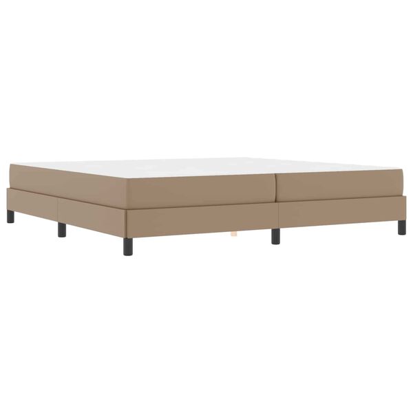 vidaXL Bettrahmen mit Matratze Cappuccino 200 x 200 cm Stoff