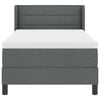 vidaXL Boxspringbett mit Matratze Dunkelgrau 200 x 90 cm Polyester