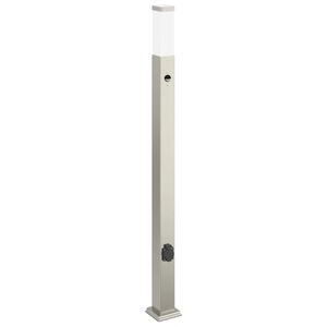 vidaXL Pollerleuchte mit Sensor und Steckdose 110 cm Edelstahl IP44
