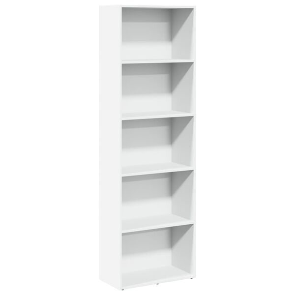 vidaXL Bücherregal Weiß 60x30x189 cm Holzwerkstoff