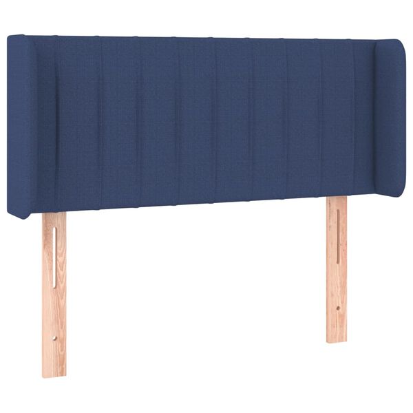 vidaXL Kopfteil mit Ohren Blau 103x16x78/88 cm Stoff
