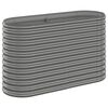 vidaXL Hochbeet Verzinkter Stahl 114x40x68 cm Grau