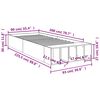 vidaXL Bettgestell R&auml;uchereiche 90x200 cm Holzwerkstoff