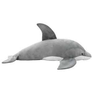 vidaXL Delfin Kuscheltier Pl&uuml;sch Grau