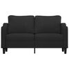 vidaXL 2-Sitzer-Sofa Schwarz 140 cm Stoff