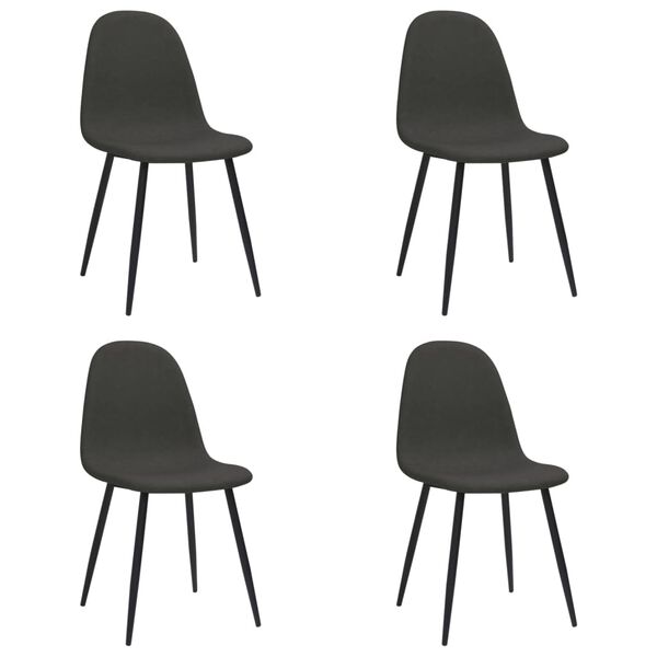 vidaXL Esszimmerst&uuml;hle 4 Stk. 45x53,5x83 Schwarz Kunstleder