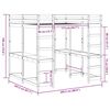 vidaXL Hochbett mit Schreibtisch & Leiter Braun 200x200 cm Kiefernholz