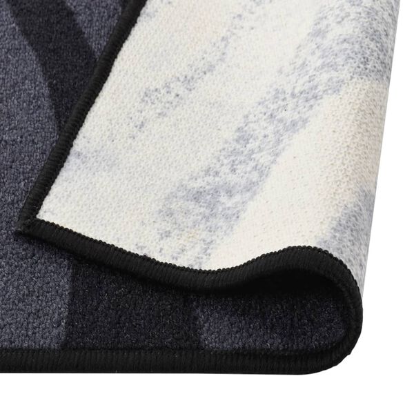 vidaXL Teppichl&auml;ufer Schwarz 80x600 cm