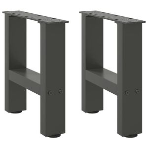 vidaXL Couchtischbeine Anthrazit 2 Stk. 30x(30-31) cm Stahl