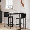 vidaXL Tisch Schwarz Eichen-Optik 100 x 50 x 90,5 cm