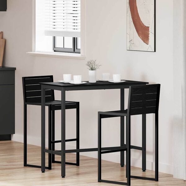 vidaXL Tisch Schwarz Eichen-Optik 100 x 50 x 90,5 cm