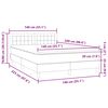 vidaXL Boxspringbett mit Matratze & LED Rosa 140x220 cm Samt