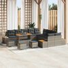 vidaXL Gartensofa-set 14 pcs Grau Poly-Rattan