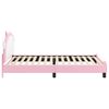 vidaXL Kinderbettgestell mit Kopfteil mit Kopfteil Rosa 90 x 190 cm PU