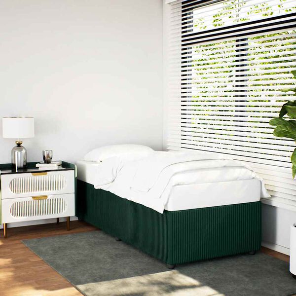 vidaXL Bettgestell ohne Matratze Dunkelgr&uuml;n 80x200 cm Samt