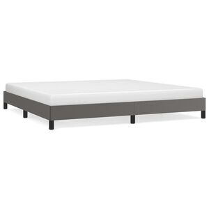 vidaXL Bettgestell Grau 200x200 cm Kunstleder