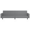 vidaXL Schlafsofa 2-Sitzer Grau Kunstleder