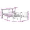 vidaXL Massivholzbett ohne Matratze 120x190 cm Kiefernholz