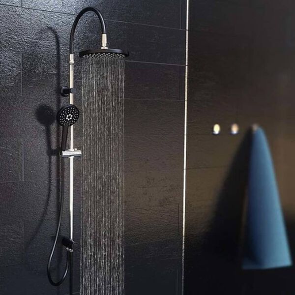 SCH&Uuml;TTE Regendusche-Set MATAO RAIN Chrome-Matt Schwarz