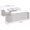 vidaXL 6-tlg. Garten-Sofagarnitur mit Kissen Beige Poly Rattan